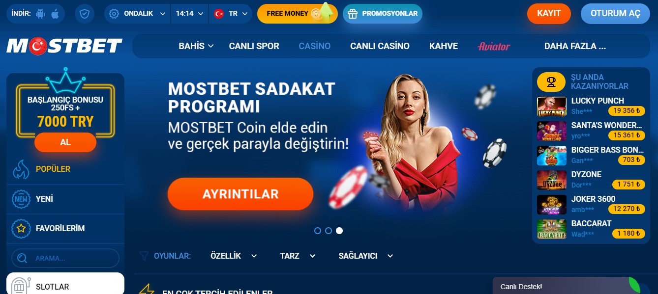 Mostbet giriş