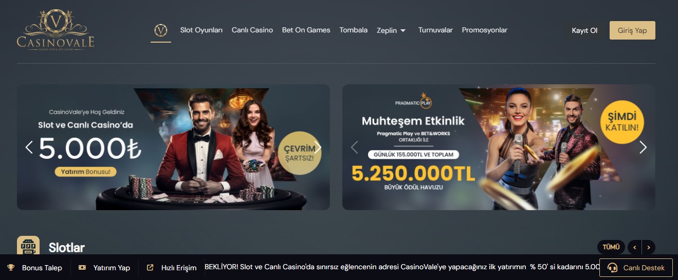 casinovale giriş